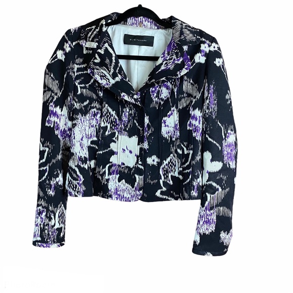 Elie Tahari Jackets & Blazers - Eli’s Tahari Purple and Black Cotton Blazer